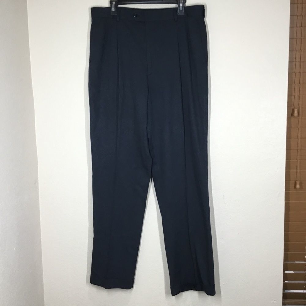 Stafford Essentials Classic Fit Pleated Pants (G6)